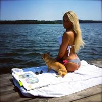 Anna Nyström in a bikini