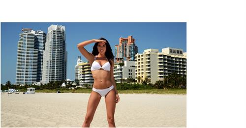 Melanie Ribbe in a bikini