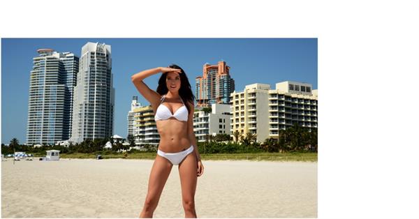 Melanie Ribbe in a bikini