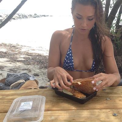 Nicole Mejia in a bikini