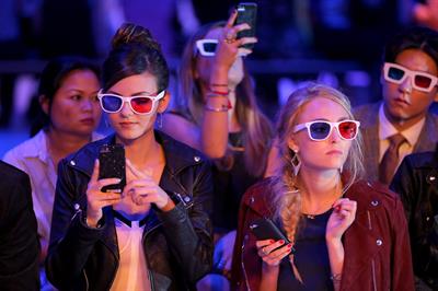 Victoria Justice at the Rebecca Minkoff fashion show during Mercedes-Benz Fashion Week Spring 2015 on September 5, 2014