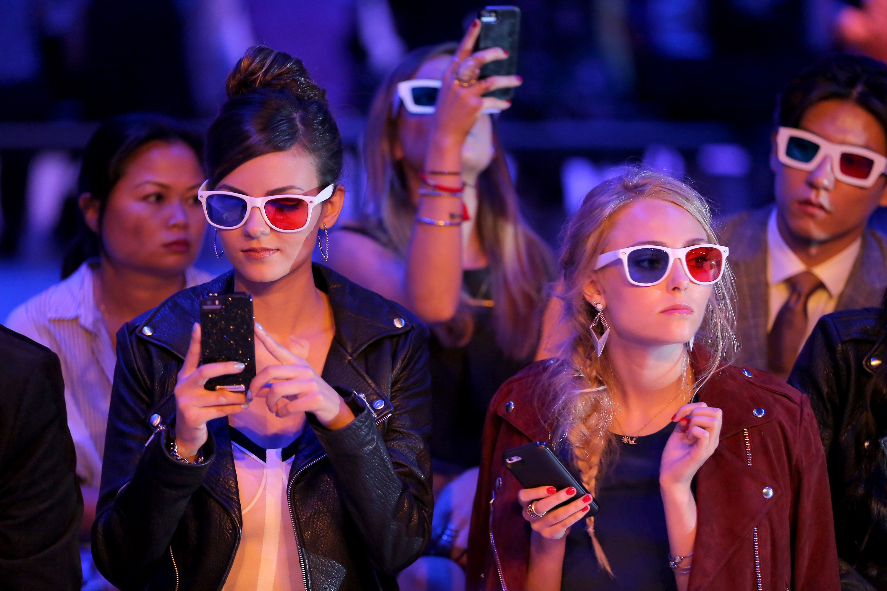 Victoria Justice at the Rebecca Minkoff fashion show during Mercedes-Benz Fashion Week Spring 2015 on September 5, 2014