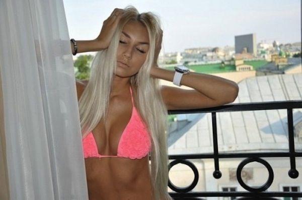 Aljona Shiskova in a bikini