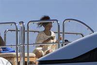 Rihanna enjoying a break on a yacht in Ponza August 29, 2014
