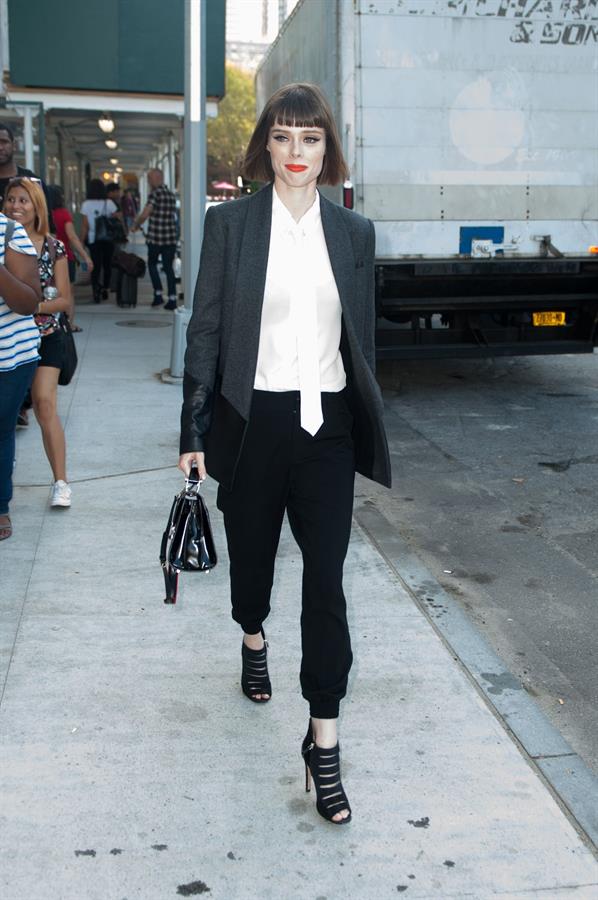Coco Rocha @ NYC fashion week September 4, 2014