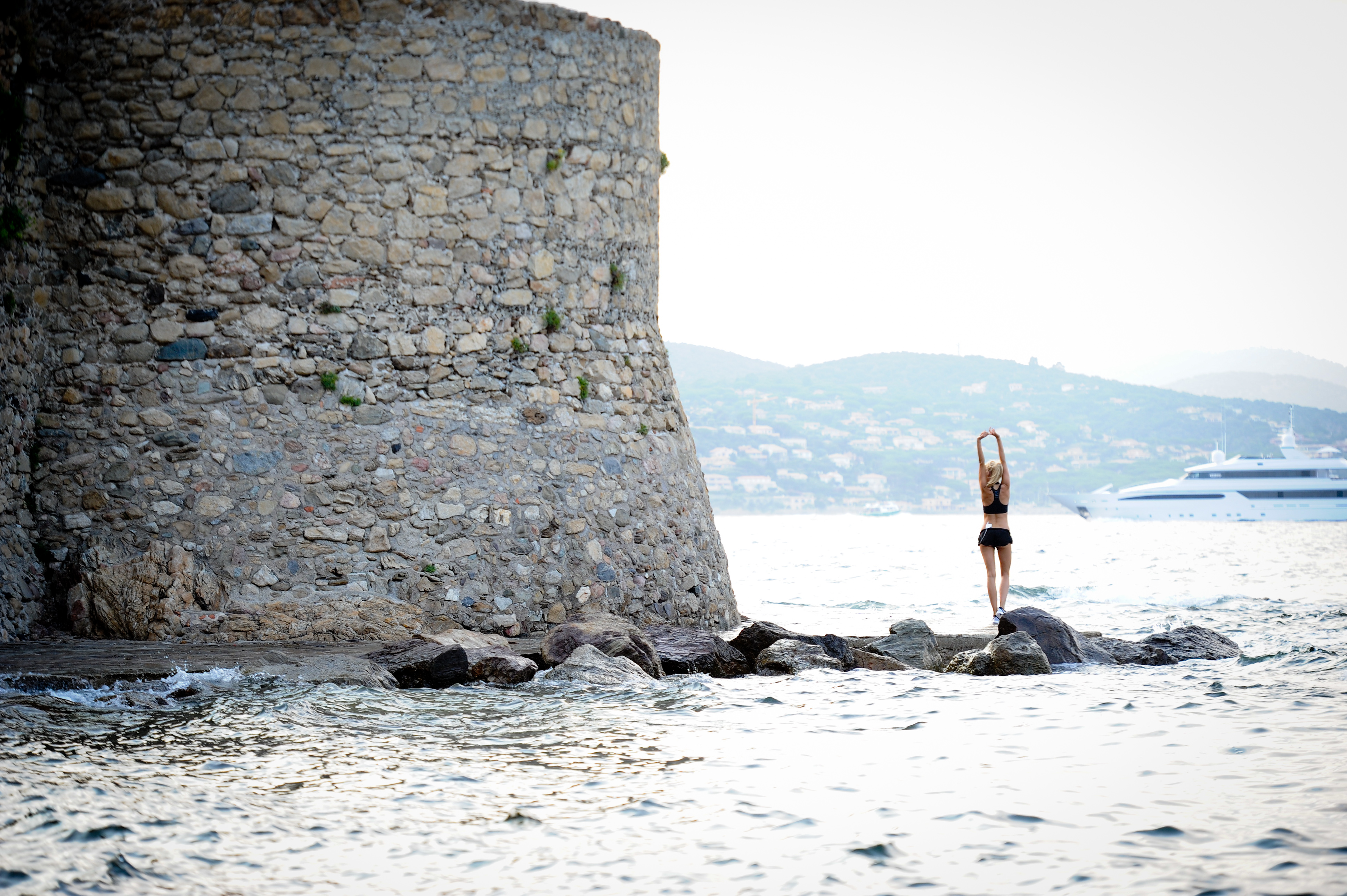 Kimberley Garner Bikini Pictures Kimberley Garner in a black bikini on the beach in St. Tropez on July 31, 2014