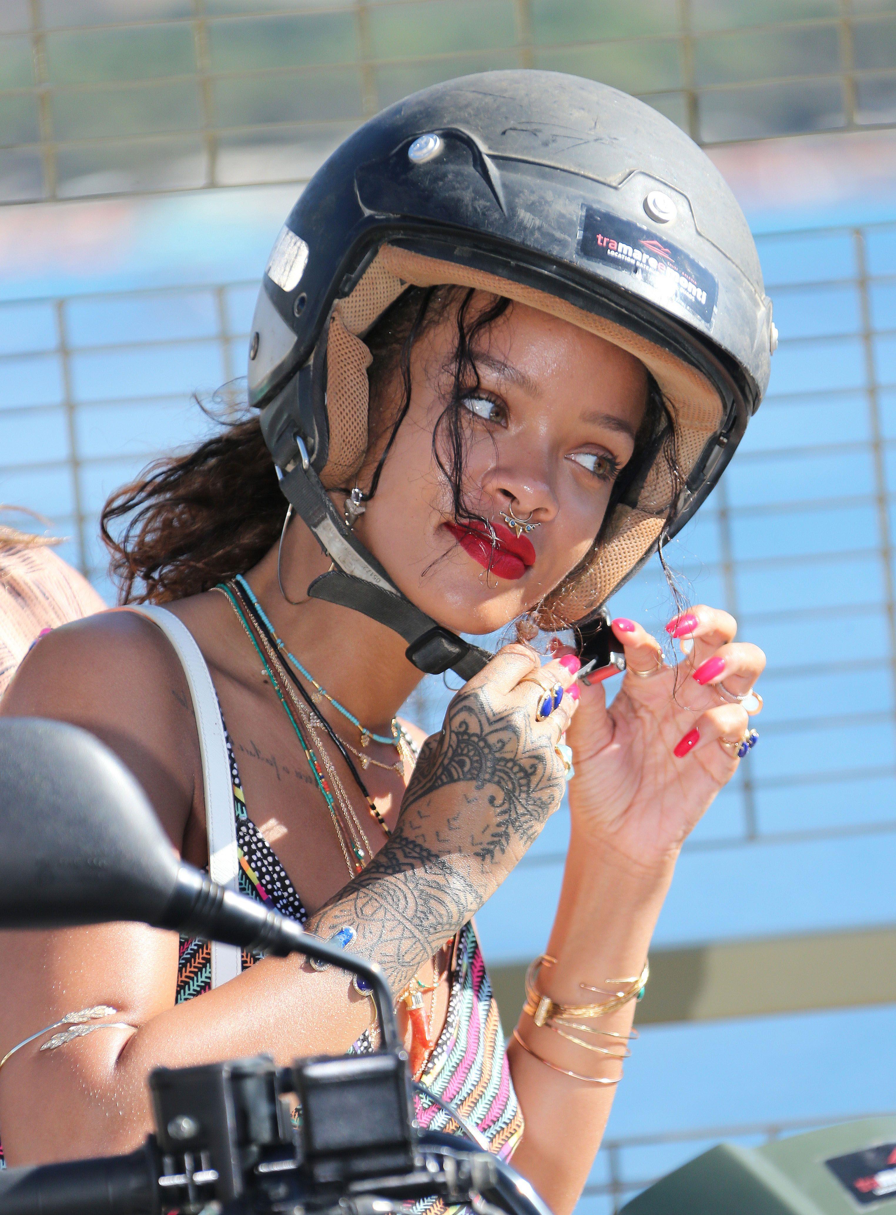 Rihanna in Calvi, Corsica