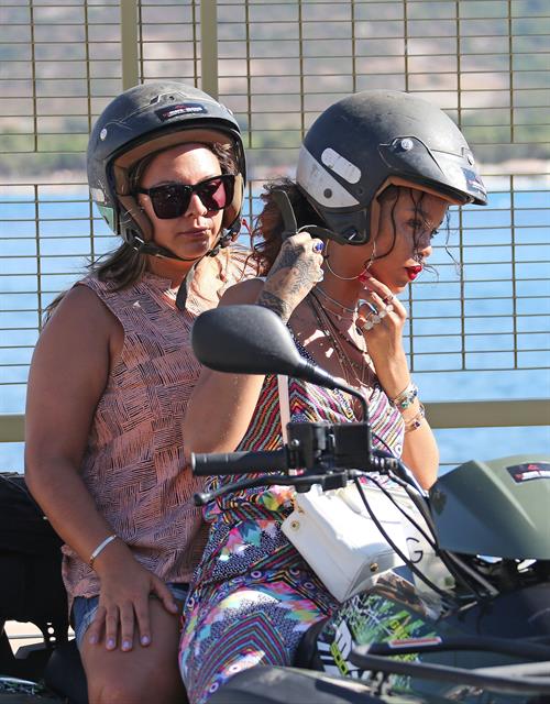 Rihanna in Calvi, Corsica