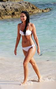 Tulisa Contostavlos in a bikini on the beach in Bermuda August 21, 2014