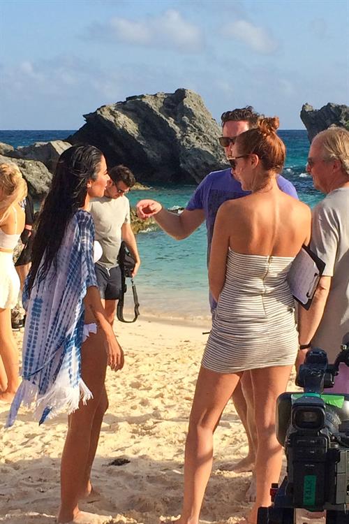 Tulisa Contostavlos in a bikini on the beach in Bermuda August 21, 2014