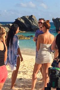 Tulisa Contostavlos in a bikini on the beach in Bermuda August 21, 2014