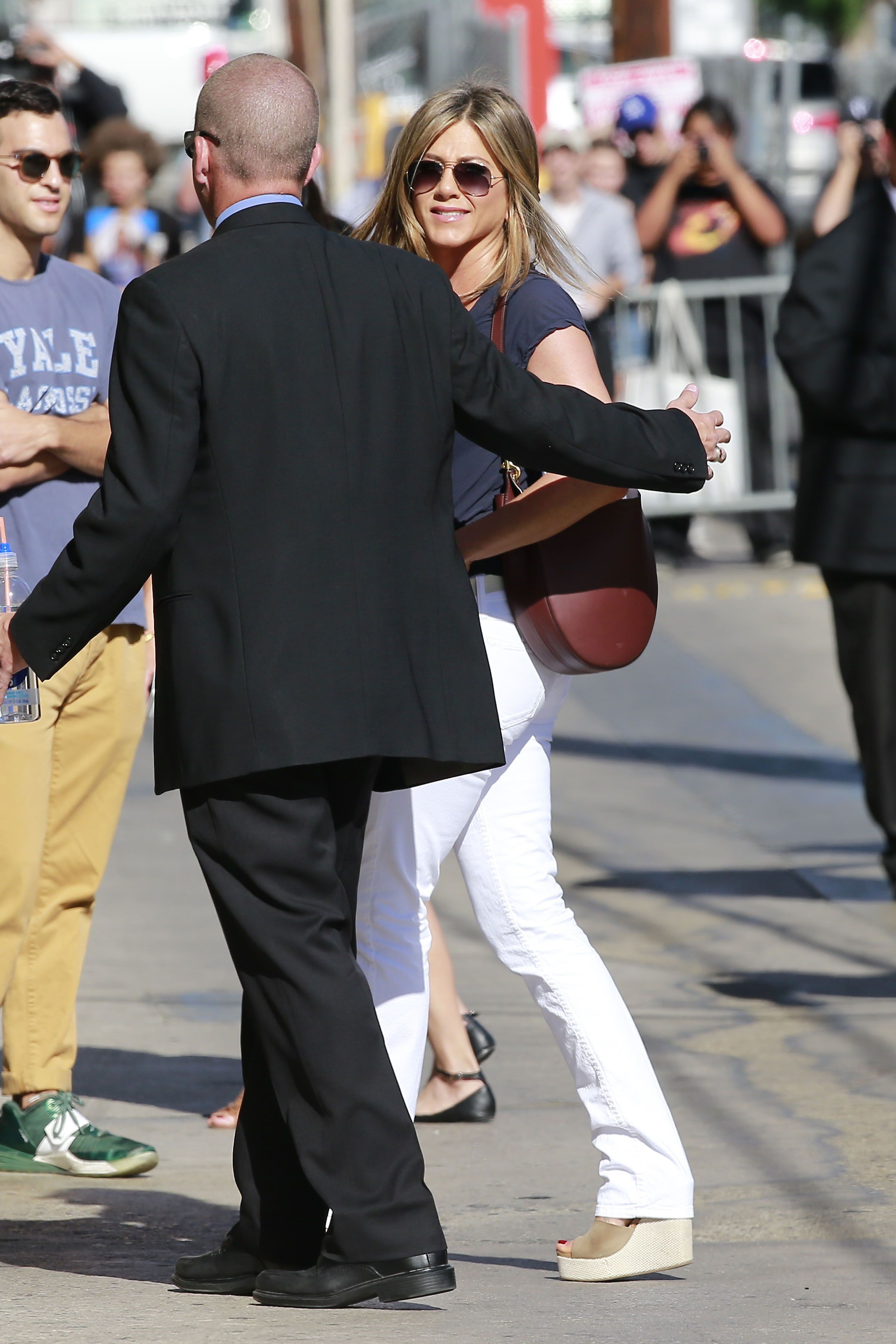 Jennifer Aniston at Jimmy Kimmel Live! in Los Angeles August 27, 2014