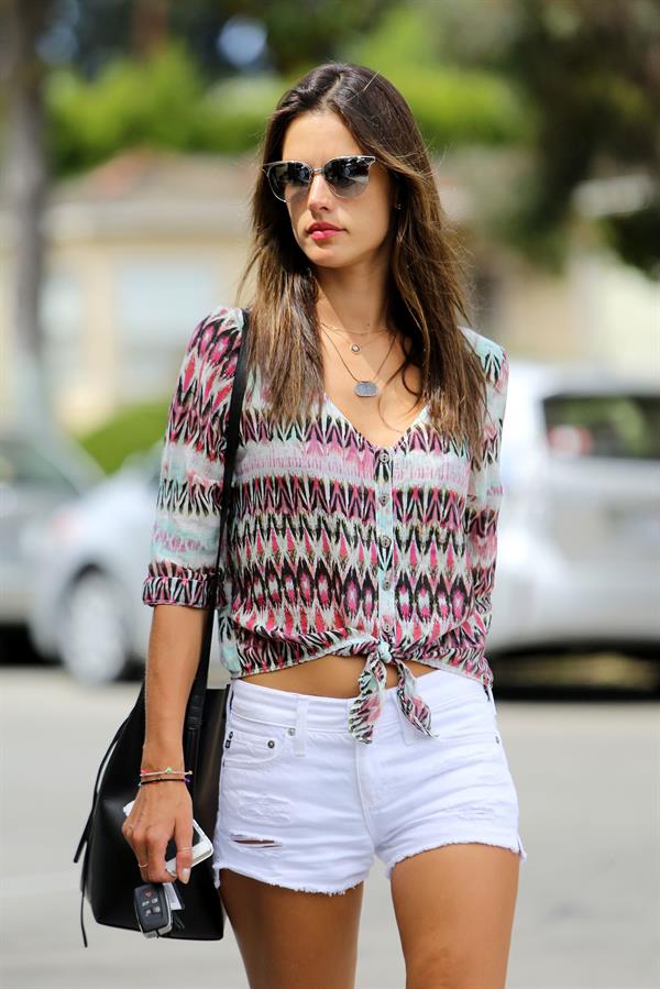 Alessandra Ambrosio running errands in Santa Monica at Sweet Lady Jane August 25, 2014