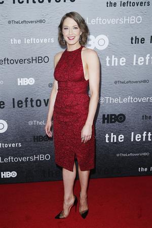 Carrie Coon attends 'The Leftovers' premiere at NYU Skirball Center on June 23, 2014 in New York City