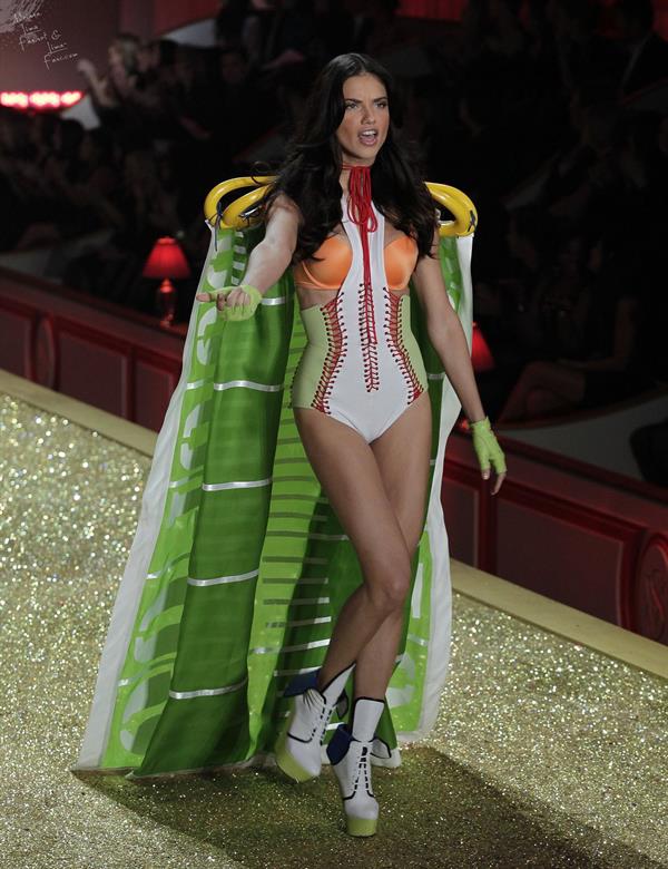 Adriana Lima on the runway at Victoria's Secret Fashion Show 2010