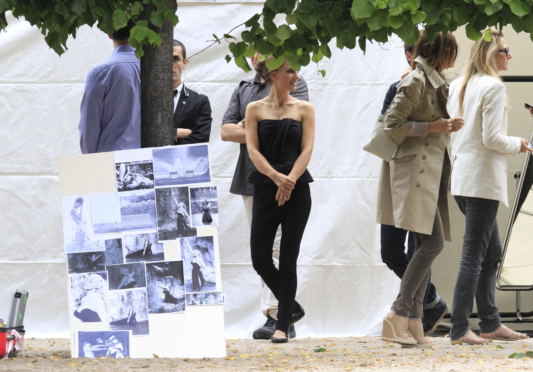 Natalie Portman Pictures Natalie Portman modeling for a Miss Dior campaign photo shoot in the gardens of the Palais Royal in Paris 6/26/12