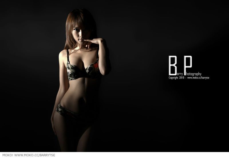Amanda Hua Jia in a bikini in lingerie