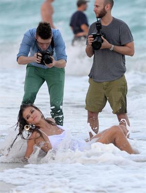 Nina Agdal Photoshoot for Bebe in Miami - November 12, 2013 