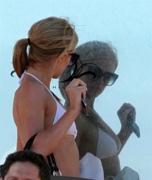 Paris Hilton a party on the beach in Malibu July 27, 2013