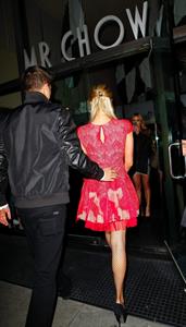 Paris Hilton Christmas dinner at Mr Chow December 15, 2012 