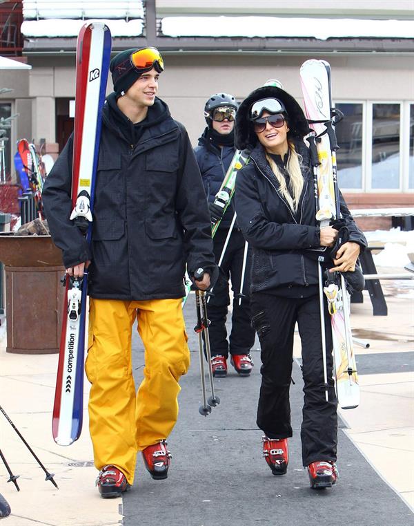 Paris Hilton enjoying a day in the mountains of Aspen December 18, 2012 