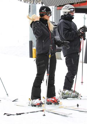 Paris Hilton enjoying a day in the mountains of Aspen December 18, 2012 
