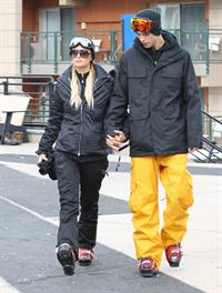 Paris Hilton enjoying a day in the mountains of Aspen December 18, 2012 