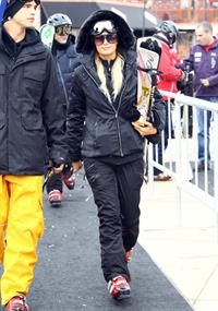 Paris Hilton enjoying a day in the mountains of Aspen December 18, 2012 