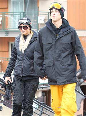 Paris Hilton enjoying a day in the mountains of Aspen December 18, 2012 