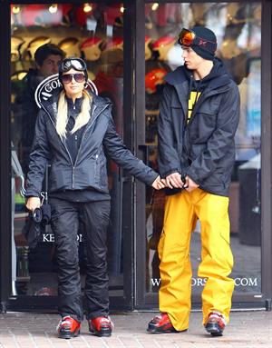 Paris Hilton enjoying a day in the mountains of Aspen December 18, 2012 