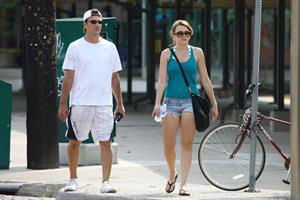 Aimee Teegarden kayaking in Ann Arbor on July 29, 2011 