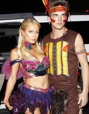 Paris Hilton at the Playboy Mansion Halloween Party in Los Angeles 10/27/12