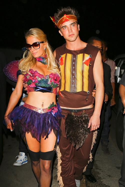 Paris Hilton at the Playboy Mansion Halloween Party in Los Angeles 10/27/12