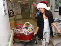 Adrienne Bailon visits children at the Beth Israel Medical Center in New York 