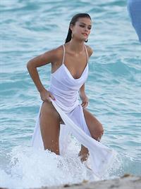 Nina Agdal Photoshoot for Bebe in Miami - November 12, 2013 