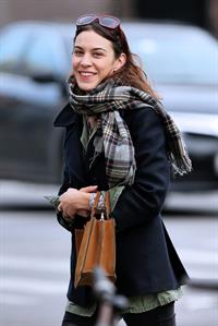 Alexa Chung Peels restaurant in the East Village in NYC, December 20, 2013