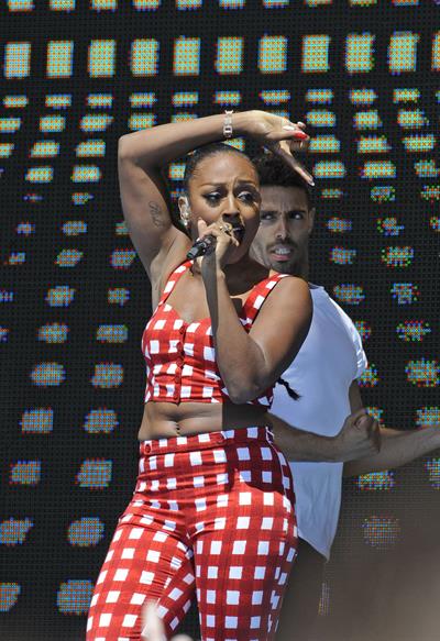 Alexandra Burke on the beach in Weston Super Mare 1/7/2012