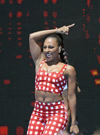 Alexandra Burke on the beach in Weston Super Mare 1/7/2012