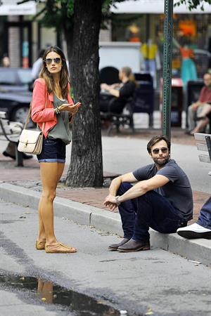 Alessandra Ambrosio Bar Pitti in New York City on June 23, 2011 