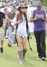 Alessandra Ambrosio at day 2 of the Coachella Music and Arts Festival in Indio on April 18, 2010 