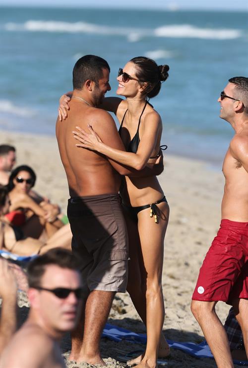 Alessandra Ambrosio – beach candids in Miami 12/6/13  