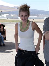 AnnaLynne McCord skydives from 18,000 feet at a charity event, Lompoc August 16, 2014