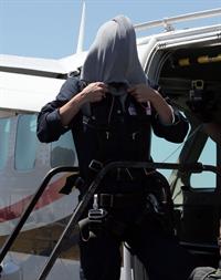 AnnaLynne McCord skydives from 18,000 feet at a charity event, Lompoc August 16, 2014