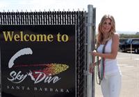 AnnaLynne McCord skydives from 18,000 feet at a charity event, Lompoc August 16, 2014