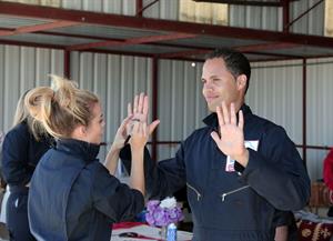 AnnaLynne McCord skydives from 18,000 feet at a charity event, Lompoc August 16, 2014