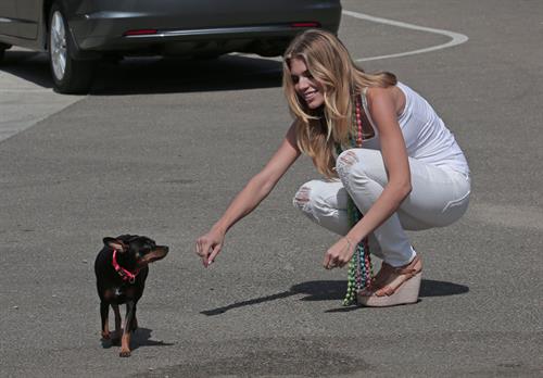 AnnaLynne McCord skydives from 18,000 feet at a charity event, Lompoc August 16, 2014