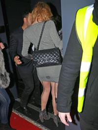 Paris Hilton going out with a wet spot on December 16, 2014