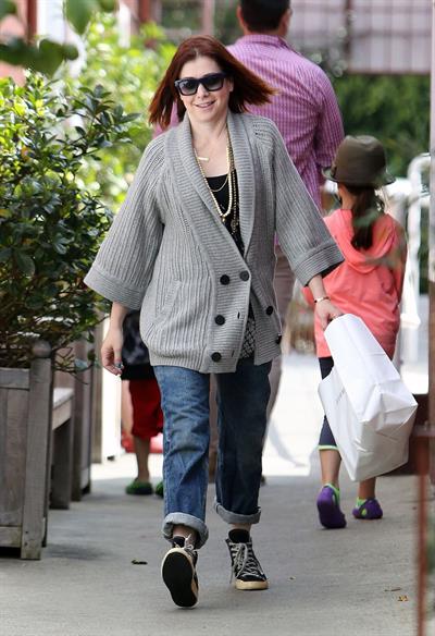 Alyson Hannigan Candids Leaving the Brentwood Country Mart in L.A - March 28th, 2014 