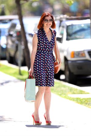 Alyson Hannigan Shopping at Paper Source in Santa Monica - May 2nd, 2014 