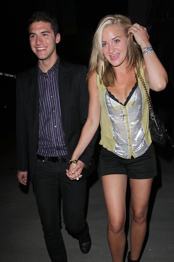 Amanda Michalka leaves a club with a friend in Los Angeles on August 7, 2010 